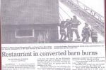 Newspaper article of Fire at Chuck's Steakhouse Thumbnail