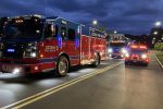 UConn Fire Truck and Fire rescue vehicle at night Thumbnail