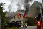 Firefighters on scene of house fire Thumbnail